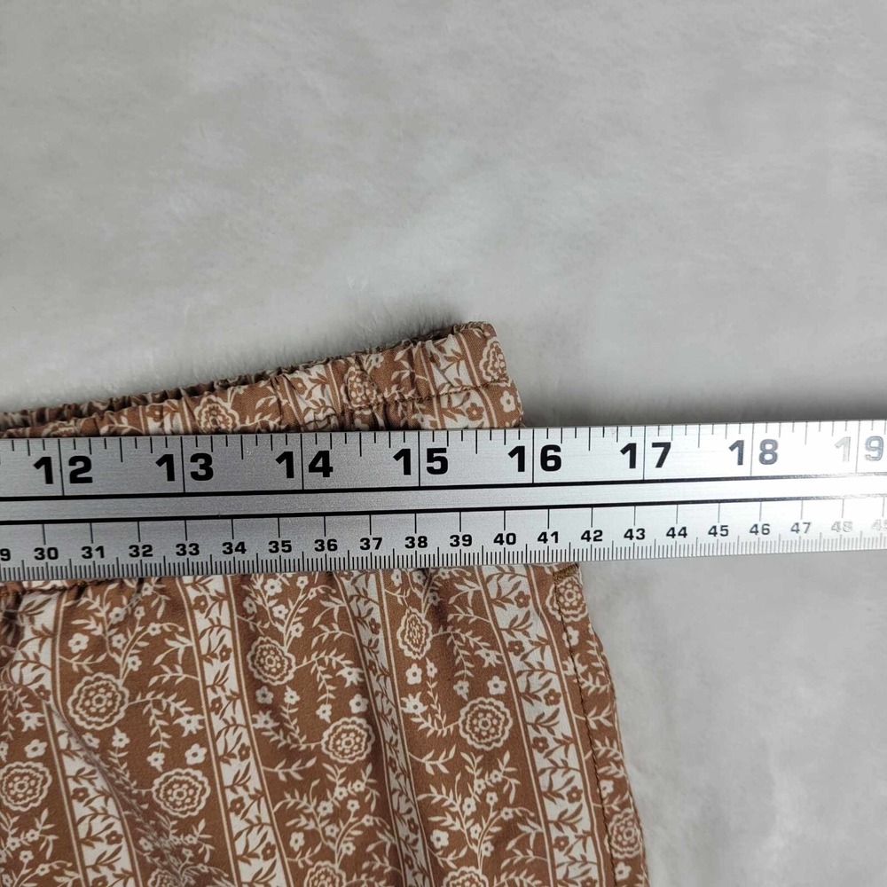 Rhythm Board Shorts Men's 36 Brown Beige Swim Trunk Beach Pool Surf Floral - Picture 2 of 8